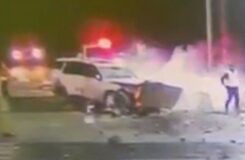 Водитель Hyundai Palisade сбежал с места ДТП в СКО, оставив пассажиров в горящей машине