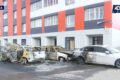 Пожар на парковке в Астане: пять автомобилей сгорели, пострадавший в реанимации