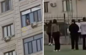 Школьники в Казахстане предотвратили падение ребёнка с шестого этажа